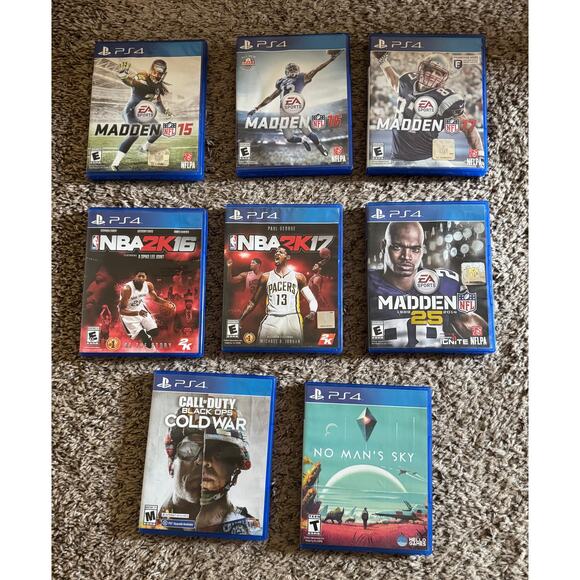 Eight (8) Video Game Bundle PS4 PRE-OWNED - Picture 1 of 3